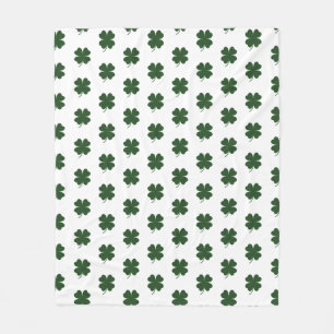 Lycklig St. Patrick's Day Shamrocks Throw Blanket Fleecefilt