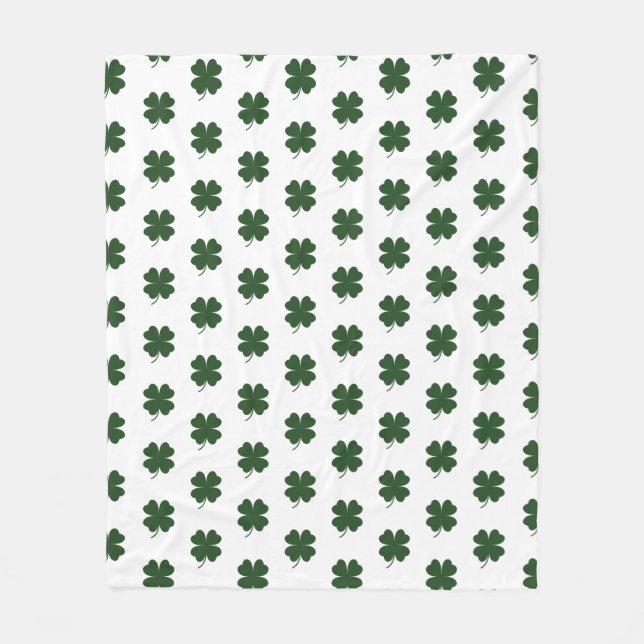 Lycklig St. Patrick's Day Shamrocks Throw Blanket Fleecefilt (Framsidan)