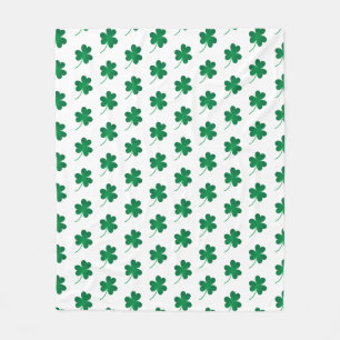 Lycklig St. Patrick's Day Shamrocks Throw Blanket Fleecefilt