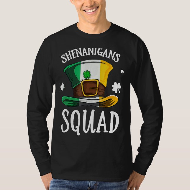 Lycklig St patrick's day Shenanigans Squad Hat Ire T Shirt (Framsida)