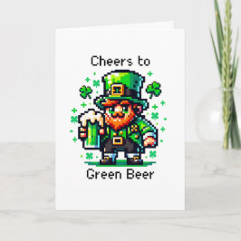 Lycklig St patrick's day | Skörd till Grönt öl Kort