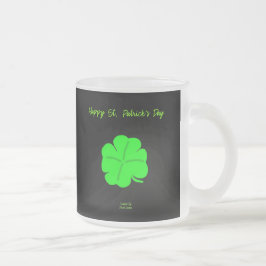 Lycklig St. Patrick's Day Small Frosted Glass Mugg