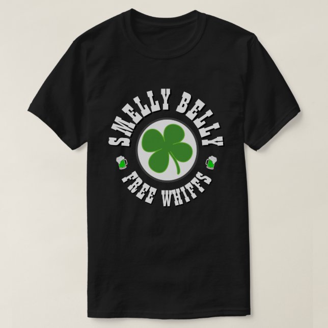 Lycklig St patrick's day SMELLY BELLY T Shirt (Design framsida)