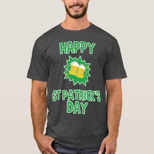 Lycklig St patrick's day som dricker öl firar T Shirt