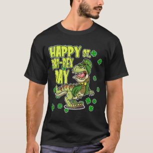 Lycklig St patricks day St Pat Rex Shamrock C T Shirt