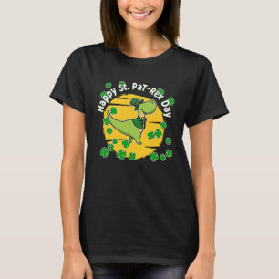 Lycklig St patricks day St Patrex Paddys Rex Girls T Shirt