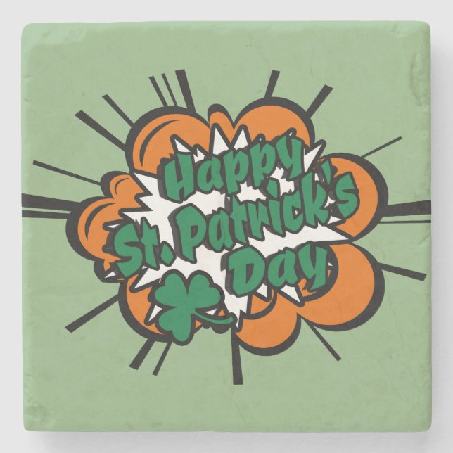 Lycklig St. Patrick's Day Stenunderlägg (Framsidan)