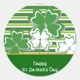 Lycklig St. Patrick's Day Sticker Runt Klistermärke