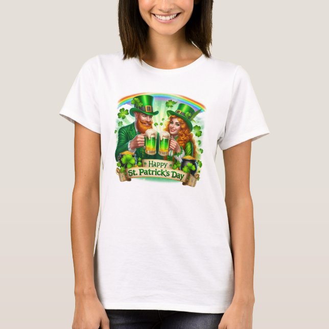 Lycklig St. Patrick's Day T Shirt (Framsida)