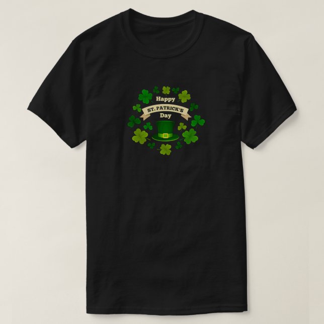 Lycklig St. Patrick's Day T-Shirt (Design framsida)