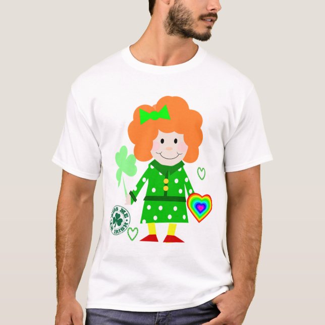 Lycklig St. Patrick's Day T-Shirt (Framsida)