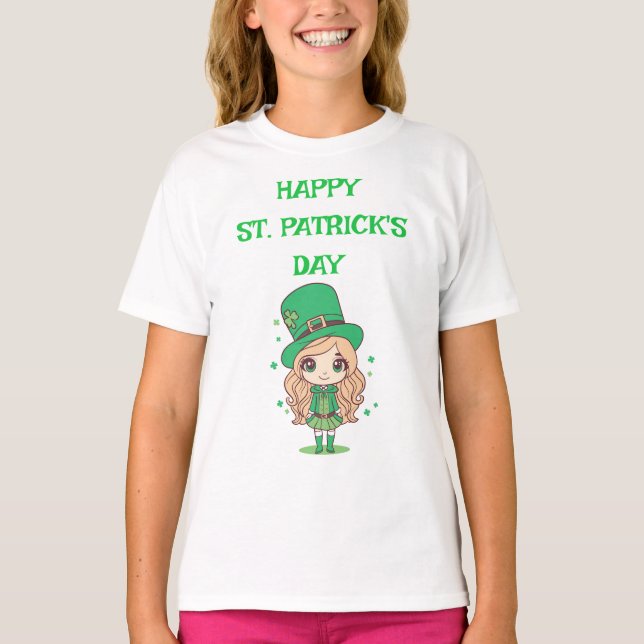 Lycklig St. Patrick's Day T Shirt (Framsida)