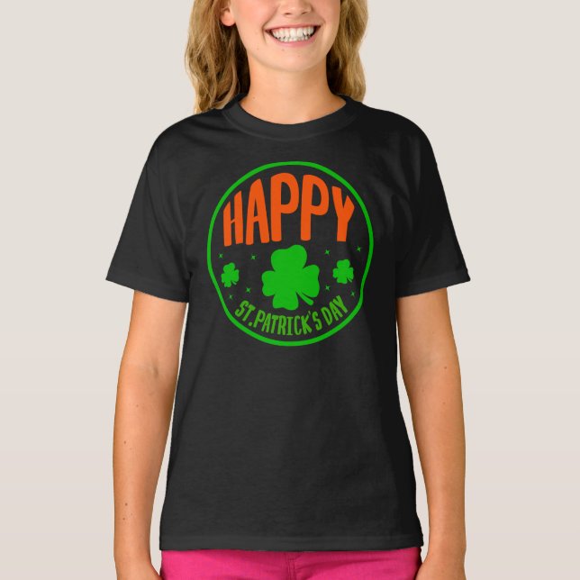 Lycklig St patrick's day T Shirt (Framsida)