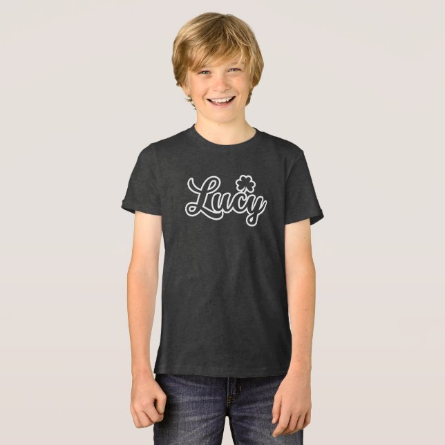  Lycklig St Patrick's Day  T Shirt (Framsida Full)