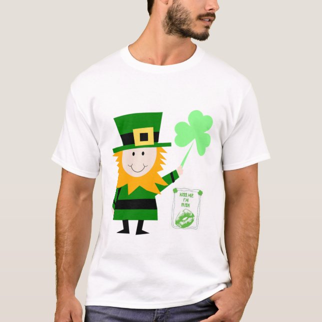 Lycklig St. Patrick's Day T-Shirt (Framsida)