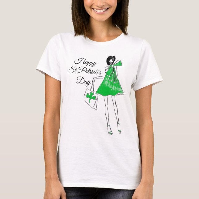 Lycklig St patrick's day T-Shirt (Framsida)