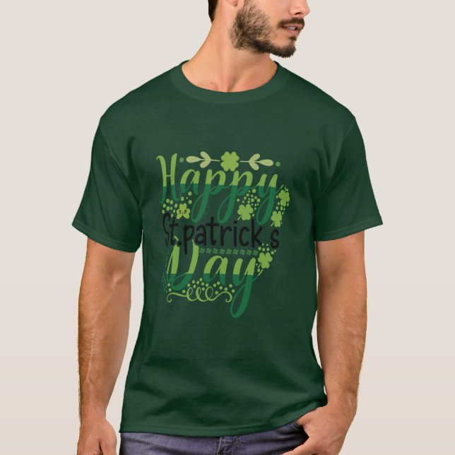 Lycklig St. Patrick's Day T Shirt (Framsida)
