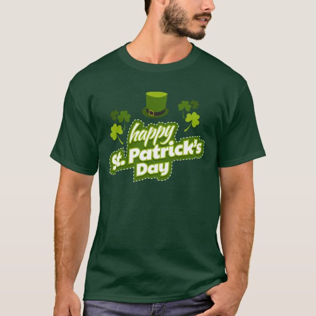 Lycklig St. Patrick's Day T Shirt (Framsida)