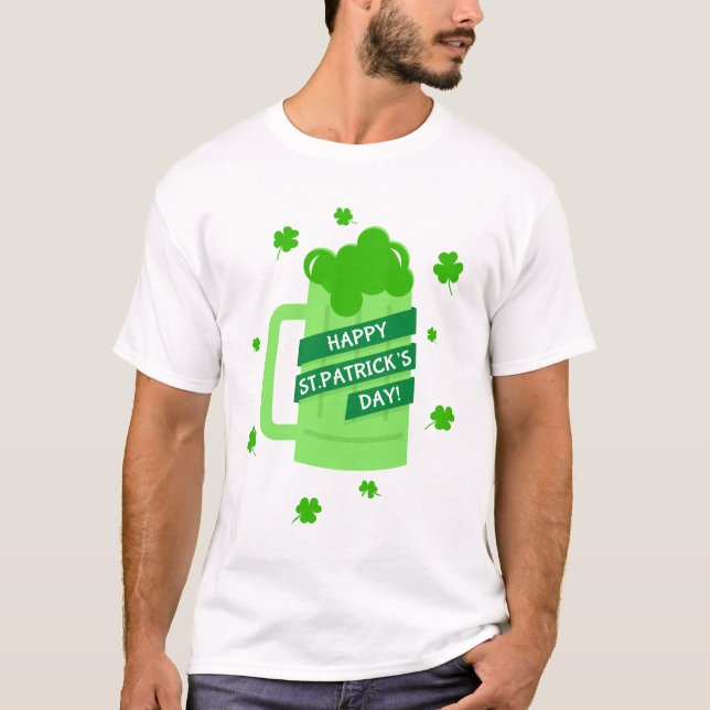Lycklig St. Patrick's Day T Shirt (Framsida)