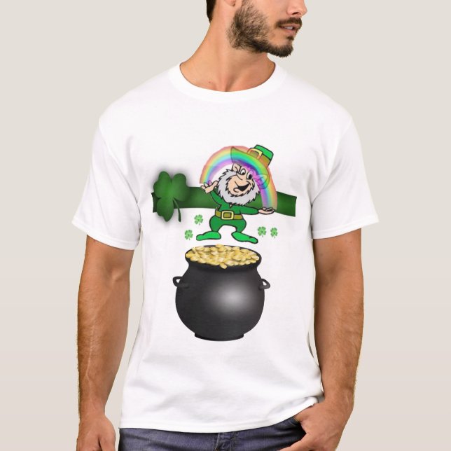 Lycklig St. Patrick's Day T-Shirt (Framsida)