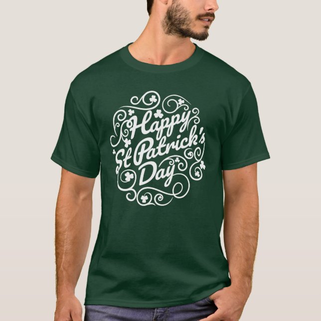 Lycklig St. Patrick's Day T Shirt (Framsida)
