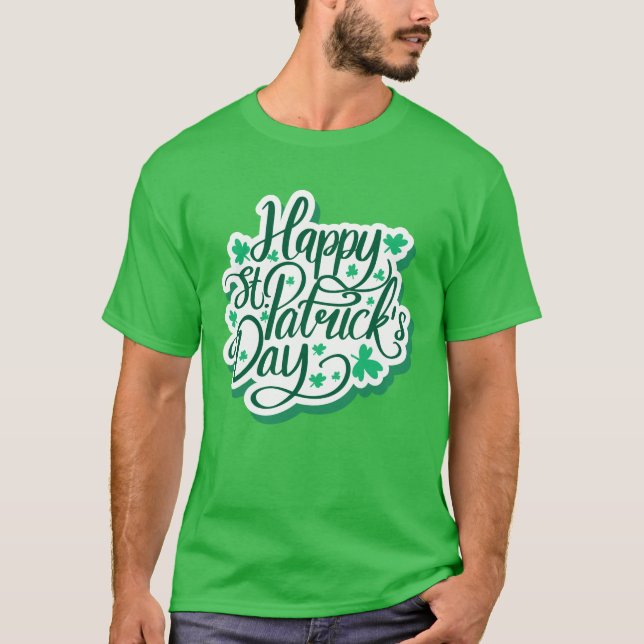 Lycklig St. Patrick's Day T Shirt (Framsida)