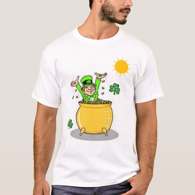 Lycklig St. Patrick's Day T-Shirt (Framsida)