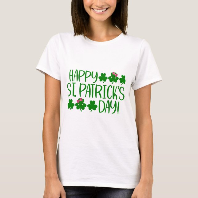 Lycklig St. Patrick's Day T Shirt (Framsida)