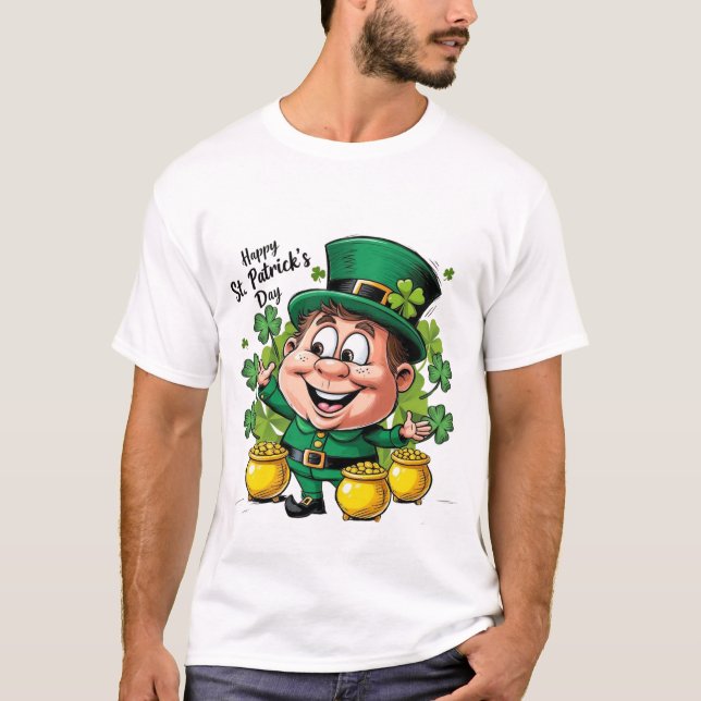 Lycklig St. Patrick's Day! T Shirt (Framsida)