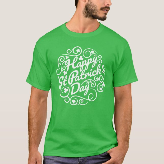 Lycklig St. Patrick's Day T Shirt (Framsida)