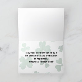 Lycklig St. Patrick's Day Tack Kort
