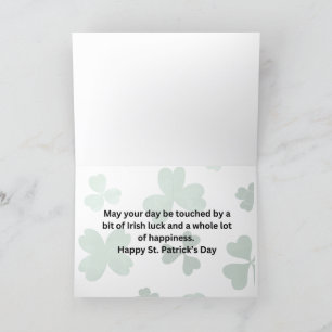 Lycklig St. Patrick's Day Tack Kort