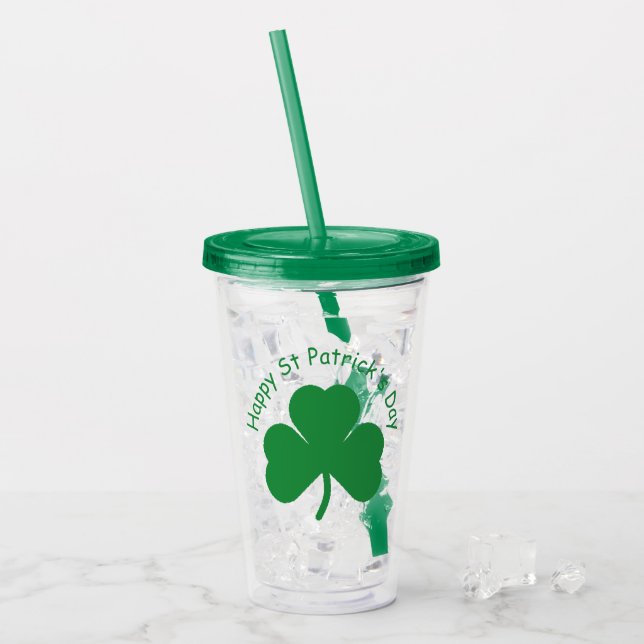 Lycklig St patrick's day Take Away Mugg (Framsida Ice)