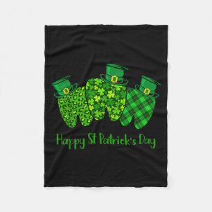 Lycklig St Patrick's Day Tandläkare Omedelbar Tand Fleecefilt
