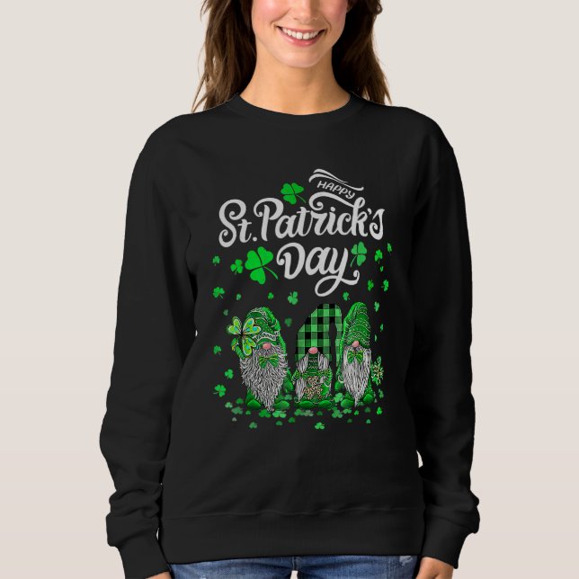 Lycklig St patricks day Three Gnomes Shamrock Esse T Shirt (Framsida)