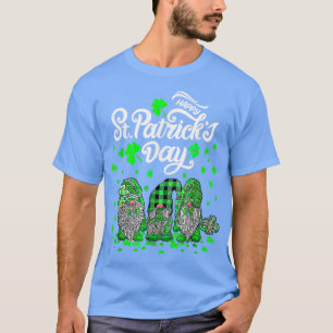 Lycklig St patrick's day Three Gnomes Shamrock T Shirt