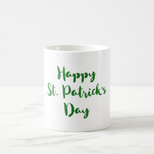 Lycklig St. Patrick's Day Trendig Teckensnitt Typo Kaffemugg