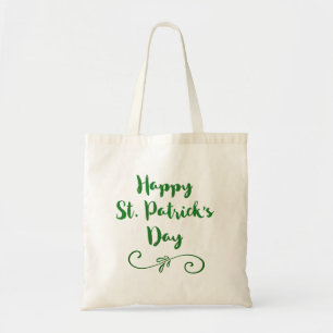 Lycklig St. Patrick's Day Trendig Teckensnitt Typo Tygkasse