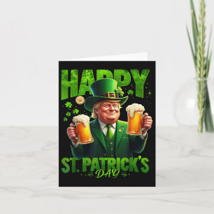Lycklig St. Patricks Day Trump Shamrock Saint Kort