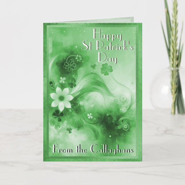 Lycklig St patrick's day Tur de irländska välsigne Kort (Framsida)