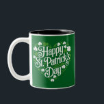 Lycklig St patrick's day Två-Tonad Mugg<br><div class="desc">Lycklig St patrick's day</div>