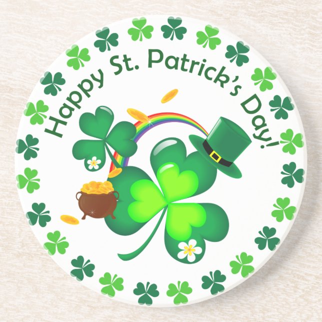Lycklig St. Patrick's Day Underlägg (Framsidan)