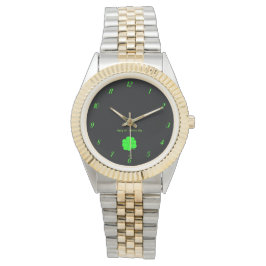 Lycklig St. Patrick's Day Unisex Two-Tone Watch Armbandsur