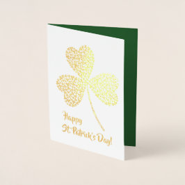 Lycklig St. Patrick's Day. Vintage Little Irish Gi Folierat Kort