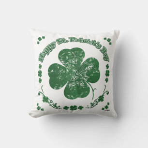 Lycklig St. Patrick's Day - vintage stil Kudde