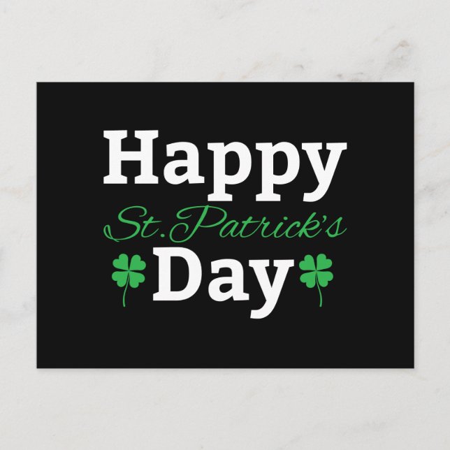 Lycklig St patrick's day Vykort (Framsida)