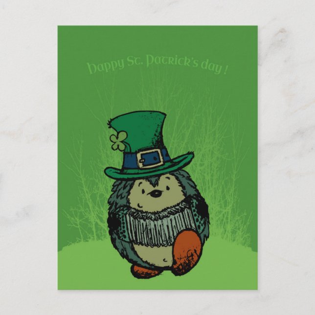 Lycklig st, Patrick's Day! Vykort (Framsida)