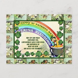 Lycklig St. Patricks Day Vykort