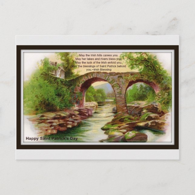 Lycklig St. Patrick's Day Vykort (Framsida)