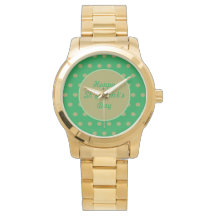 Lycklig St. Patrick's Day Watch (Grönt & Guld)